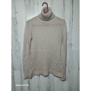 Zara Beige Mohair Blend Turtleneck Sweater Size Medium